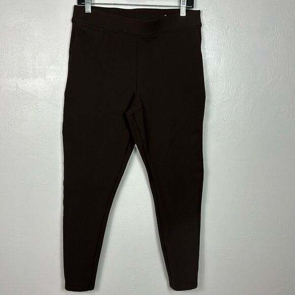 Soft Surroundings Pull On Slim Soft Essential Ponte Tights In Brown Size M - Picture 2 of 9